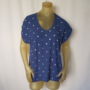 Diane von Furstenberg Blue Top Size M